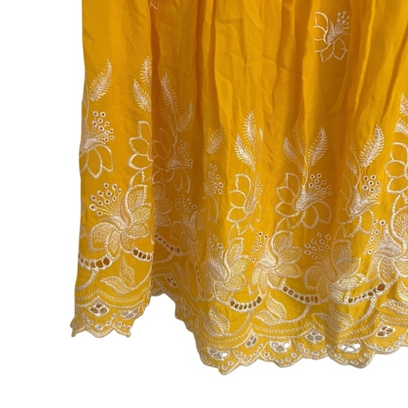 Flying Tomato Yellow Boho Floral Eyelet
Embroidered Smock Mini Sun Dress - Picture 10 of 12